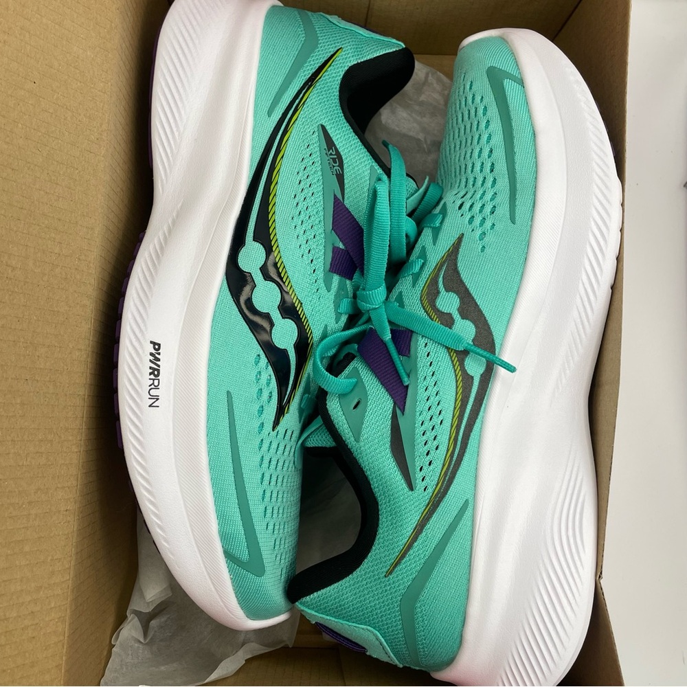 SAUCONY Ride 15 running athletic sneakers women Size 8.5 - Picture 10 of 13